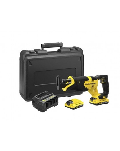 Stanley | 18V V20 Reciprocating Saw - 2 x 2.0Ah Kitbox | SFMCS300D2K-QW | 18 V