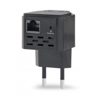 Gembird WNP-RP300-03-BK мост/репитер Сетевой репитер 300 Мбит/с Черный