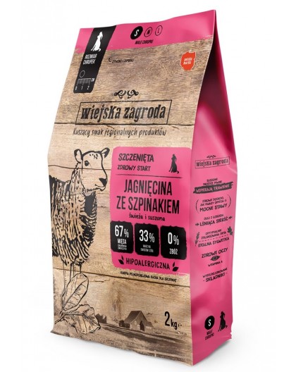 Wiejska Zagroda Feed Lamb with Spinach for Puppies 2 kg