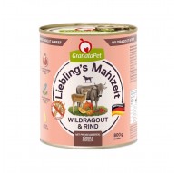 GRANATAPET Liebling's Mahlzeit Vension ragout and beef - wet dog food - 800g