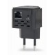 Gembird WNP-RP300-03-BK sild/taasteja Võrgutaasteja 300 Mbit/s Must