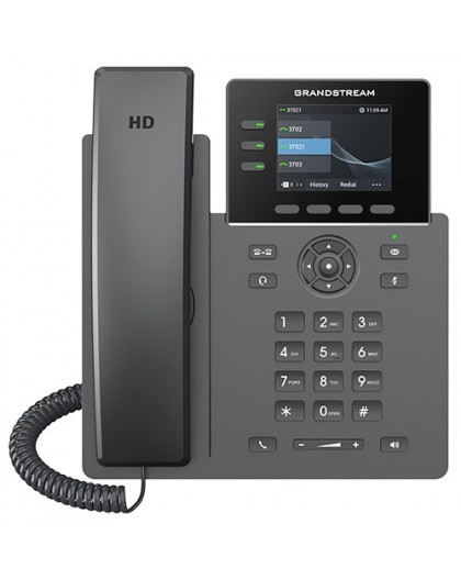 Grandstream Networks GRP2611G IP phone Black 3 lines TFT