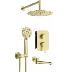 Concealed shower set with bath spout