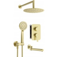Concealed shower set with bath spout