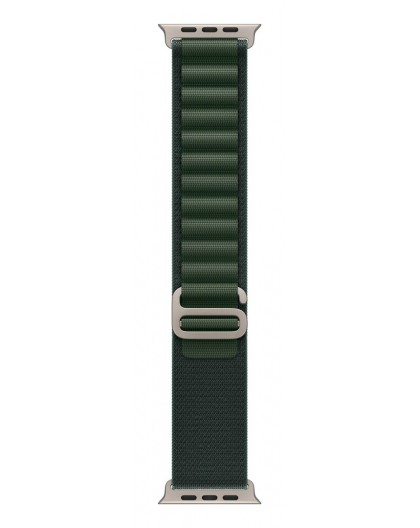 Apple 49mm Dark Green Alpine Loop - Small - Natural Titanium Finish