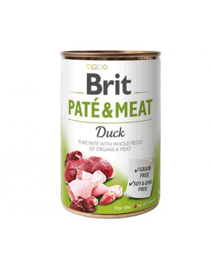 BRIT Pate&Meat Adult Duck - Wet dog food - 400 g