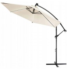 Extralink BLACK FOREST PARASOL OGRODOWY NA WYSIEGNIKU 3M DUZY BEZOWY L-0713