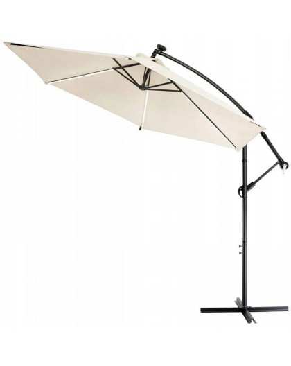 Extralink BLACK FOREST PARASOL OGRODOWY NA WYSIEGNIKU 3M DUZY BEZOWY L-0713