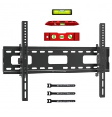 Maclean TV MC-421 Wall Mount Bracket 32"-90" VESA 600x400 80kg Tilting Universal Adjustable Spirit Level Accessories Flat Slim