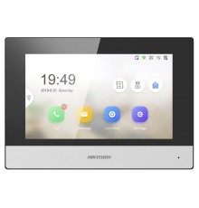 Hikvision DS-KH6320-WTE1 видеодомофон 17.8 см (7") Черный, Серебристый