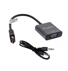 Lanberg AD-0017-BK video cable adapter 0.2 m VGA (D-Sub) HDMI Type A (Standard) Black