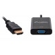 Lanberg AD-0017-BK video cable adapter 0.2 m VGA (D-Sub) HDMI Type A (Standard) Black