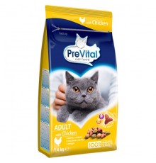 PREVITAL Cat Food Adult with Chicken - Dry Cat Food - 1.4 kg