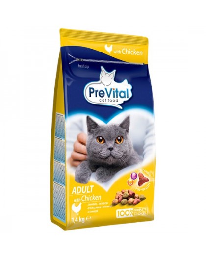 PREVITAL Cat Food Adult with Chicken - Dry Cat Food - 1.4 kg