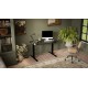 Desk with electric height adjustment MOON 121x67x72-120 black/san sebastian