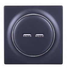 Fibaro FGWU-021-8 socket-outlet 2x USB Black
