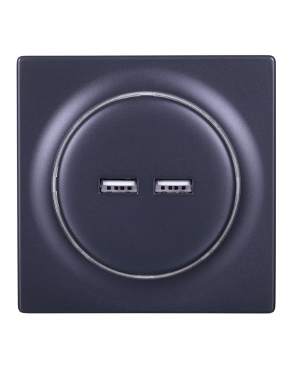 Fibaro FGWU-021-8 socket-outlet 2x USB Black