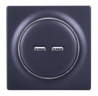 Fibaro FGWU-021-8 socket-outlet 2x USB Black