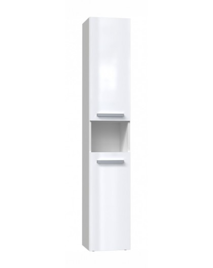 Bathroom cabinet NEL III 31x30x174 cm, white, glossy