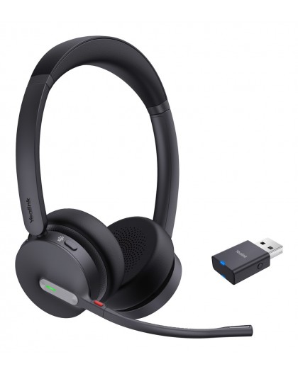 Yealink WH64 Hybrid Dual Teams Headset Wireless Head-band Office/Call center Micro-USB Bluetooth Black
