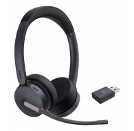 Yealink WH64 Hybrid Dual Teams Headset Wireless Head-band Office/Call center Micro-USB Bluetooth Black