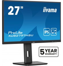 iiyama ProLite 27” IPS technology panel with 1ms MPRT, 100Hz refresh rate, USB-Hub and height adjustable stand