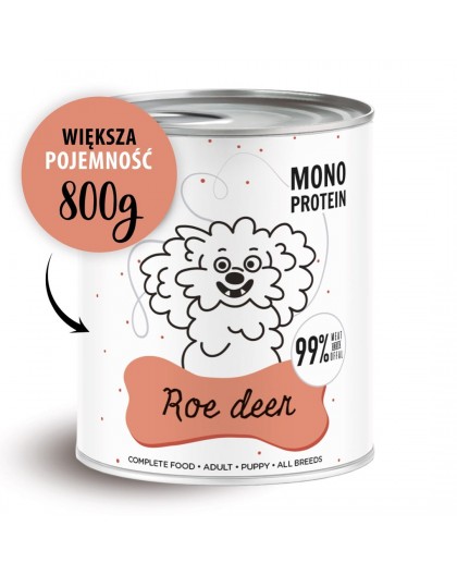 PAKA ZWIERZAKA Pepe Roe deer - wet dog food - 800g