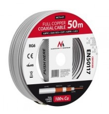 Maclean MCTV-472 coaxial cable RG-6/U 100 m White
