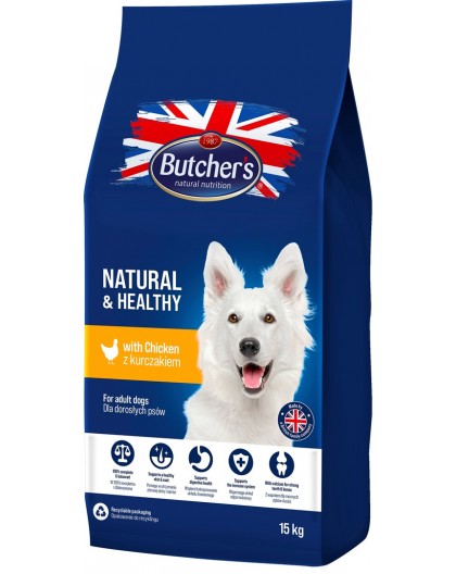 Butcher's Pet Care 5011792002061 koerte kuivtoit 15 kg Täiskasvanud Kana