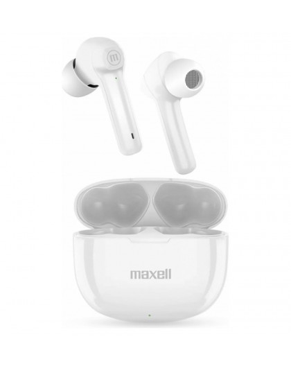 Maxell Dynamic+ wireless headphones with charging case Bluetooth white