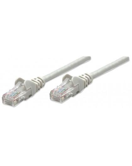 Intellinet Network Patch Cable, Cat6, 1m, Grey, CCA, U/UTP, PVC, RJ45, Gold Plated Contacts, Snagless, Booted, Lifetime Warranty