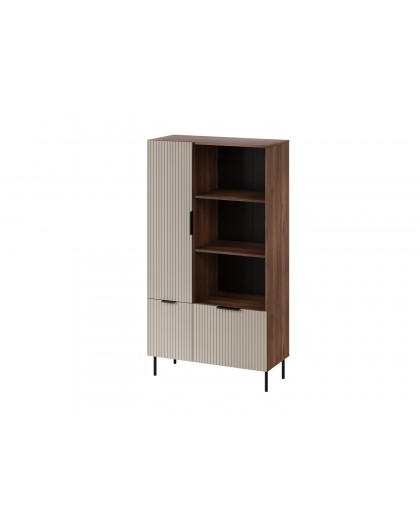Cama 4 ALMERA bookcase 90x42x165 walnut/cashmere