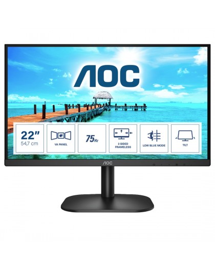 AOC B2 22B2H/EU LED display 54.6 cm (21.5") 1920 x 1080 pixels Full HD Black