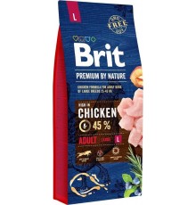 BRIT Premium by Nature Взрослый Большой Курица - сухой корм для собак - 15 кг