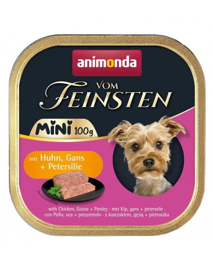 ANIMONDA Vom Feinsten Adult Mini Chicken, goose and parsley - wet dog food - 100g