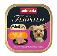 ANIMONDA Vom Feinsten Adult Mini Chicken, goose and parsley - wet dog food - 100g