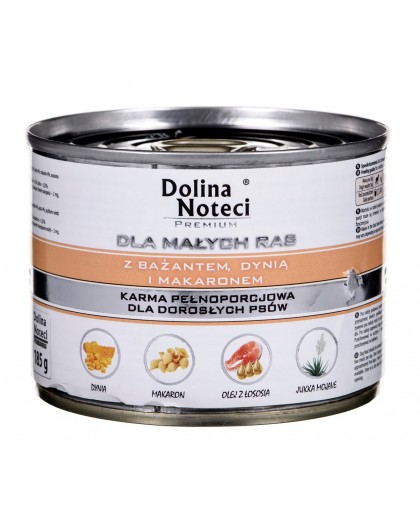 DOLINA NOTECI Premium Pheasant, pumpkin and pasta - Wet dog food - 185 g