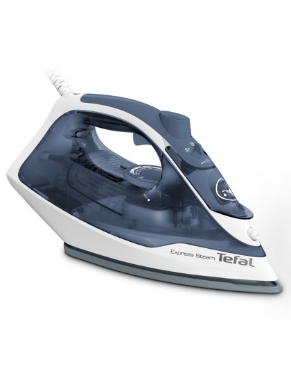 TEFAL FV2837E0 | Steam Iron | 2400 W | Water tank capacity 150 ml | Continuous steam 35 g/min | Blue/White