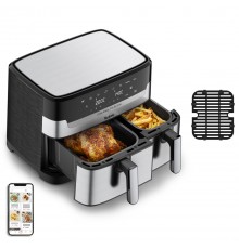 Tefal Dual Easy Fry & Grill EY905D Double 8.3 L Stand-alone 2700 W Hot air fryer Stainless steel