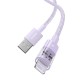 Baseus Gem USB to IP 2.4A kiire laadimise kaabel 2 m Lilla