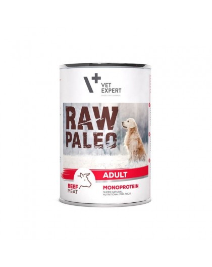 RAW PALEO Adult Monoprotein Beef - wet dog food - 400 g