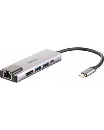 D-Link 5-in-1 USB-C Hub with HDMI/Ethernet and Power Delivery