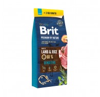 BRIT Premium by Nature Sensitive Lamb and rice - dry dog food - 15kg + 3kg