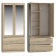 Topeshop SS-90 SON LUS KPL bedroom wardrobe/closet 5 shelves 2 door(s) Oak