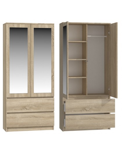 Topeshop SS-90 SON LUS KPL bedroom wardrobe/closet 5 shelves 2 door(s) Oak
