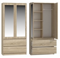 Topeshop SS-90 SON LUS KPL bedroom wardrobe/closet 5 shelves 2 door(s) Oak