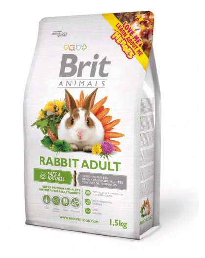 BRIT Animals Rabbit Adult Complete - rabbit food - 1.5kg