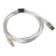 Lanberg CA-USBA-12CC-0018-TR USB cable USB 2.0 1.8 m USB B Transparent