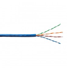 Emiter Net UTP (U/UTP) cat.5e cable, strand, 4x2x24AWG, PVC, blue