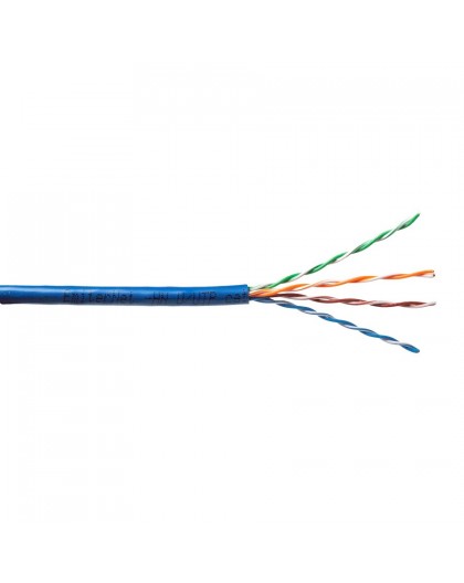 Emiter Net UTP (U/UTP) cat.5e cable, strand, 4x2x24AWG, PVC, blue